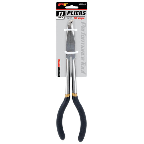 11 Inch Long Reach 90 Degree Bent Long Nose Pliers With Non Slip Grips And A Beefy Jaw For Tight Spots Precise Control And Durable Gripping Power For Pro Work in packaging