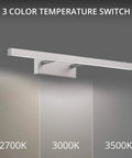 Parallax 18 Inch LED Up Or Down Bathroom Vanity And Wall Light With 3 CCTs 2700K 3000K 3500K Set To 3000K Brushed Nickel Finish