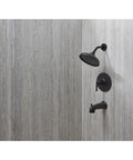 Oswell Dope Matte Black Tub and Shower Faucet With Single Handle and 1 Spray Valve Included Modern Bath Renovation Upgrade
