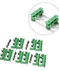 Set Of Five PCB DIN C45 Rail Adapter Brackets For Circuit Board Mounting On 35mm DIN Rail Easy To Install And Detach Bracket Carrier.