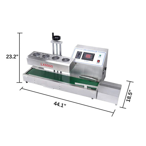 Continuous Induction Bottle Cap Sealer Machine Electromagnetic Seal Seals 20 To 80 Mm Caps 220V stainless steel design
