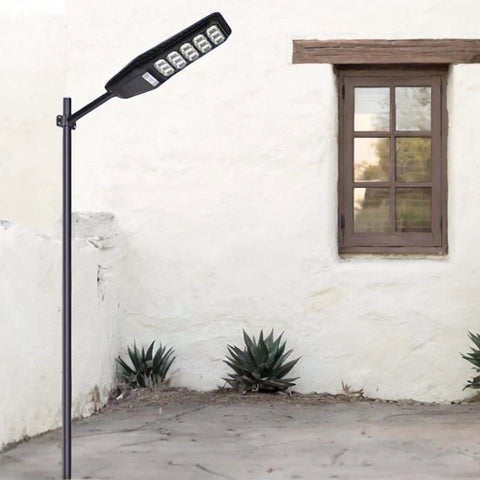 Beefy Solar Street Light Extension Mounting Arm For Outdoor Poles, Waterproof Yard Bracket, Heavy Duty Iron Pole Mount For Fence And Lighting, Black Finish, Easy Install And Durable For Long Lasting Illumination