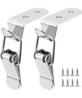 Beefy Stainless Steel Tool Box Hood Locks Latches 90 Degree Spring Loaded Toggle Lock Kit 2 Pack Hasps With Mounting Screws