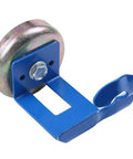 Close-up of Heavy Duty 2X Magnetic Mig Welder Torch Holder Stand, showcasing the strong blue metal base and magnetic wheel.