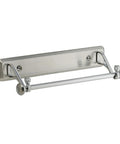 Steel Wall Mount Paper Towel Holder In Chrome Finish with single bar design, suitable for standard, mega, and jumbo rolls.