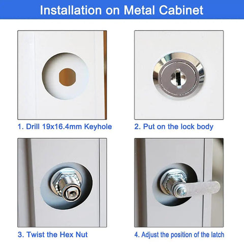 Built Tough Five Eighth Inch Cam Locks Keyed Alike Six Pack Zinc Chrome Cabinet Drawer Security Easy Install Hardware Snug Fit For Mailboxes Tool Chests Rv Cabinet Storage
