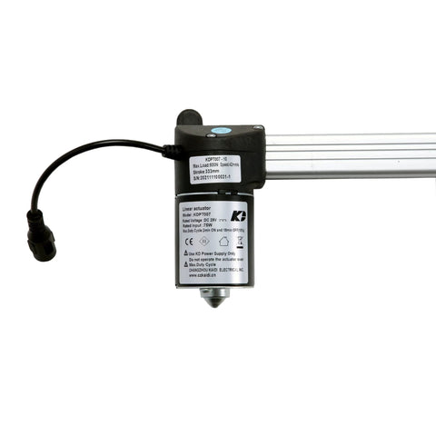 Kaidi KDPT007-10 linear actuator for power recliner lift chair; black motor with silver rail and plug.