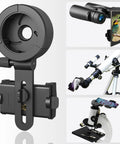 Universal Phone Adapter For Binoculars Monoculars Scopes Telescopes And Microscopes Clip Your Phone for hands-free photography setup