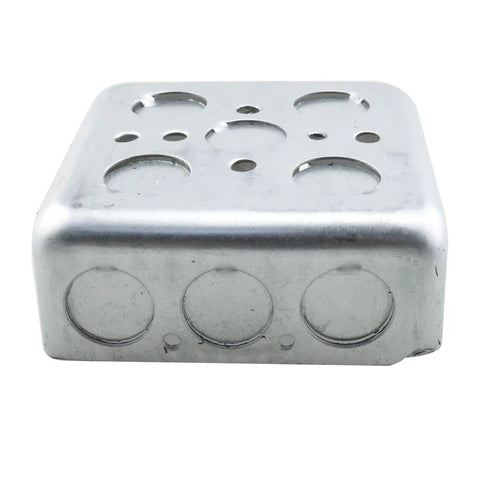 4 Inch Square Electrical Box With Cover Galvanized Steel Junction Box For Residential Commercial And Industrial Wiring Protection Enclosure Built Tough Durable And Safe For Heavy Duty Connections