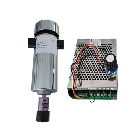 800W 110V DC CNC Spindle Motor Kit With ER16 Chuck For Engraving And Milling, Beefy 20000 RPM High Torque shown with power supply