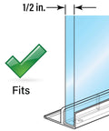 No Fuss Heavy Duty Clear Nylon Bottom Guide Roller For Sliding Tub Shower Doors Lock Tight Track Alignment Straight Shot Bathroom Repair Single Piece fits 1/2 in. tub door tracks.