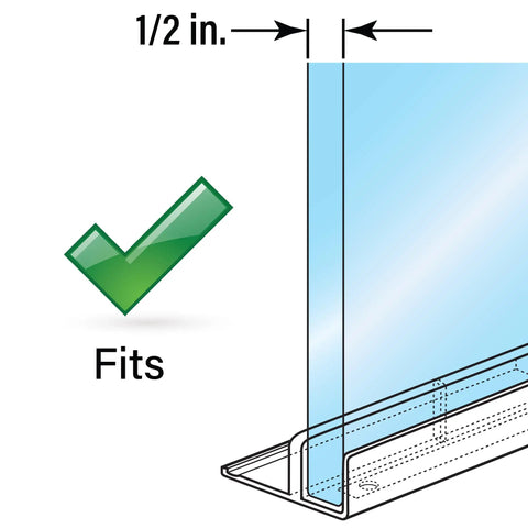 No Fuss Heavy Duty Clear Nylon Bottom Guide Roller For Sliding Tub Shower Doors Lock Tight Track Alignment Straight Shot Bathroom Repair Single Piece fits 1/2 in. tub door tracks.
