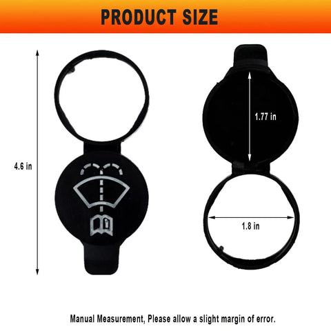 Washer Fluid Cap For 2008 To 2021 GMC Chevrolet Cadillac Buick Fits Windshield Washer Reservoir Tank Cap with dimensions