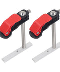 Two Pack Hold Down Clamp Set for Woodworking - Stainless Steel Quick Release Bench Dog Clamp With Non Slip Grip, Heavy Duty Fit for Drilling Tables