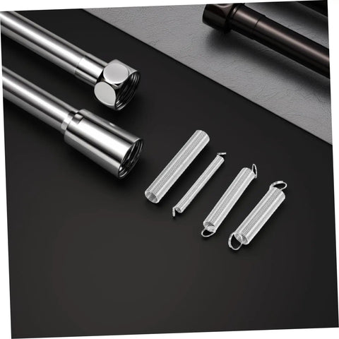 Premium 200Pcs Compression Spring Assortment Kit With Stainless Steel Springs For Home Repair And DIY Projects Featuring Durable Tension Springs For Mechanical Tasks And Versatile Hardware Fixes You Need., stainless steel springs laid out on a black background