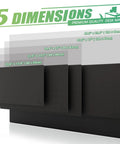 Large PVC Leather Desk Mat For Office Use, Extra Large Mouse And Keyboard Pad, 31.5 X 15.7 Inches, Black, size comparison diagram