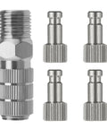 Airbrush Quick Disconnect Coupler Kit With Four One Eighth Inch Male Fittings Quick Release Adapters For Easy Swapping