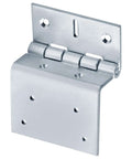 4 Inch Offset Door Hinges Built Tough Five Knuckle Partial Wrap Chest Hinge For 1 Inch Thick Doors, galvanized steel, side view