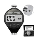 Professional Digital Shore Durometer Rubber Hardness Tester Meter featuring dead on readings, handheld with black shell and digital display.