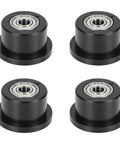 42mm Polyurethane Gym Pulley Wheels Set For Cable Machines Quiet, Smooth Operation Replacement Pulleys For Lifting Equipment And Home Gym Accessories Fits Standard Weight Stack Systems 4 Pack, black bearings