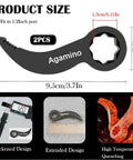 Beefy Heavy Duty Pry Bar Wrench Adaptor Head For Half Inch Ratchet, Crowbar Attachment With Adjustable Angles, diagram and measurements