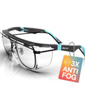 OTG Safety Glasses All Day Comfort For Over Prescription Glasses With Anti Fog And Scratch Resistant Lenses Z87.1 Certified