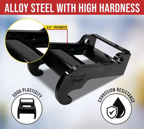 X Change Coupler Bracket For Bobcat Quick Attachments Mini Excavator Bucket Mount Durable G50 Steel Black Coated front view
