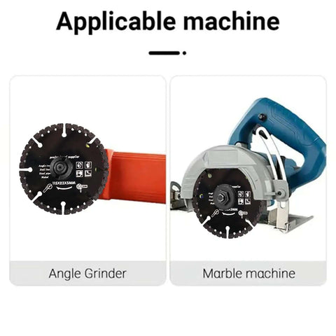 3 Pack 4.5 Inch Diamond Cutting Wheel For Angle Grinder Dry And Wet Use Heavy Duty Indestructible Disc shown on tools angle grinder and marble machine