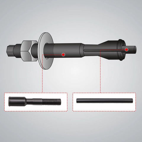 Harley Twin Cam Inner Bearing Installer And Puller Tool Kit For 1999 Up Models, showing components and heavy-duty design.