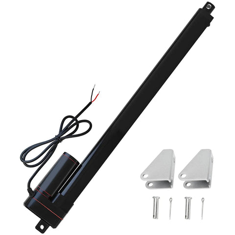 Beefed Up 16 Inch 12V Linear Actuator With 1.34 Inches Per Second Speed 88 Lbs Load IP65 Waterproof Includes Mounting Brackets