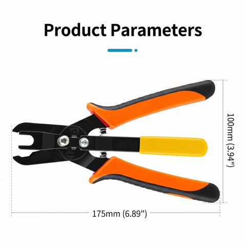Disconnect Pliers Set For Air Lines, 2-Piece Pneumatic Hose Release Tools with 175mm and 100mm measurements shown
