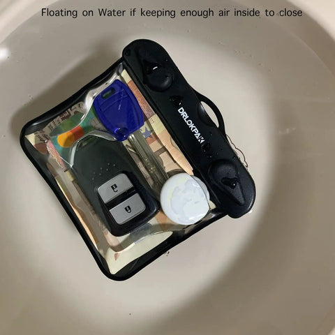 IPX8 Submersible Waterproof Wallet And Key Fob Case Pouch with keys and money in water
