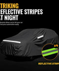 All Weather SUV Car Cover 6 Layer Heavy Duty Waterproof With Inner Cotton Lining 188 To 198 Inch Universal Fit Reflective Stripes
