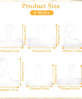 Slick Clear Acrylic Charcuterie Board Templates Kit With Three Woodworking Pens Dope Router Guides And Curved Handle Stencils For Custom Kitchen Crafting And Diy Maker Projects showing six styles with dimensions.