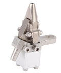 Handheld Screw Machine Chuck With Automatic Feeder Locking Clamp, steel body, angled view for pro-grade precision assembly