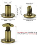 150 Set 8Mm Chicago Screws And Leather Rivets Kit Built Tough For Nailing Down DIY crafts, showing various sizes and details.