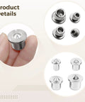 Pro Grade 40 Piece Dowel Center Transfer Pins Set In Four Sizes Carbon Steel Woodworking Center Marking Pins details and sizes