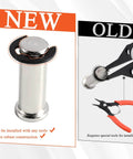 Footpeg Mounting Pins Kit With Clevis Pin, Spring Washer And Retaining Ring For Harley Rider And Passenger Footpegs, Male Mount-Style, Fits Dyna, Touring, Softail, Sportster Models, Black, comparison of new and old design with tool requirements.