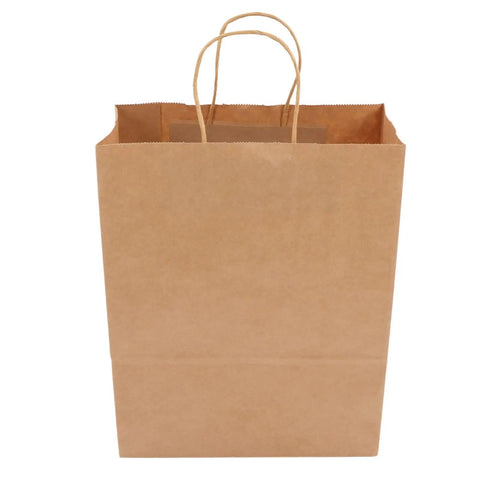 Heavy Duty Kraft Paper Shopping Bags With Handles For Reuse And Easy Carry DIY Friendly For Decorating Large Capacity Groceries And Gifts