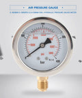 Pro Grade 0-400 Bar 0-5800 PSI Dial Hydraulic Pressure Gauge with G1/4 Thread, 63mm Dual Scale for precise hydraulic performance