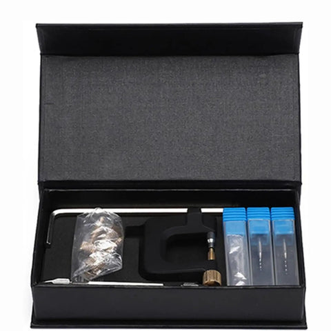 Eyewear Screw Extractor Tool Set For Eyeglasses And Sunglasses Repair Broken Screw Removal Puller With 2 Precision Drill Bits in black case