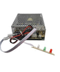 Industrial Switching Power Supply 12V 24V 60W SC60W with External Connector and UPS Function showing LED indicators and wiring