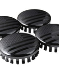 Chevrolet Blackout USA Flag Wheel Center Cap Set, 83mm Outer Diameter, 73mm Inner, 4 Pack, fits most 18-22 inch rims