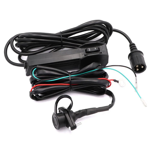 12V Corded Winch Remote Control Kit For ATV UTV No Fuss Plug And Play Handheld Controller With Wiring Socket Easy On Off Quick Access
