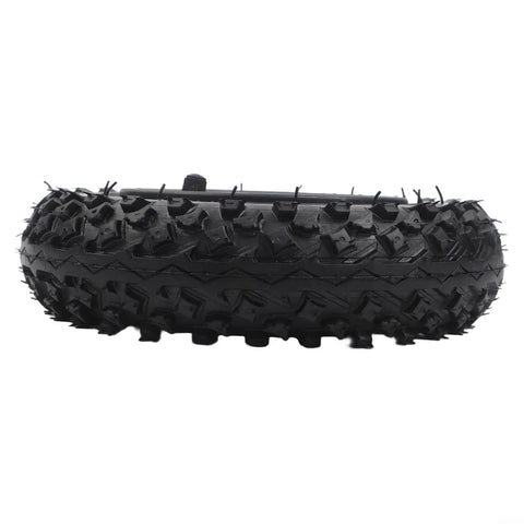 Close-up of 8 Inch Pneumatic Off Road Tire 200x50 with rugged rubber tread for electric skateboards and scooters, side view