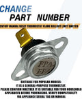 Close-up of Three Pack L300F Cutoff Manual Reset Thermostat Flame Rollout Limit Switch with 1/4 inch spades