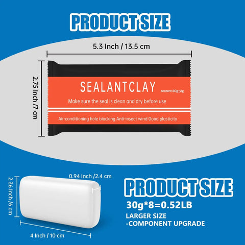 All Purpose Waterproof Sealing Putty For Quick Home Repairs The Go To Mending Mud For Duct Gaps Wall Holes Drains And AC Piping White Pack Of 8 A Simple Sturdy Hole Fix That Really Sticks