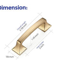 10 Pack Solid 3 Inch Square Foot Arch Cabinet Pulls In Champagne Bronze For Kitchen Cabinets And Drawers Durable Zinc Alloy Drawer Pulls