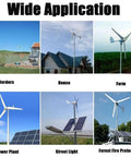 800W Wind Turbine With 5 Blades, Works On 12V 24V Or 48V Systems, Smart MPPT Charge Controller for various applications