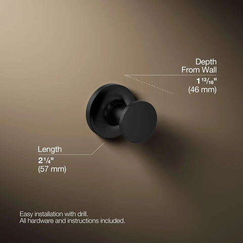 Purist 24 Inch Double Towel Bar In Matte Black With Solid Brass Construction And Corrosion Resistant Finish For A Sleek Modern Minimalist Bath Upgrade Coordinates With Purist Collection
